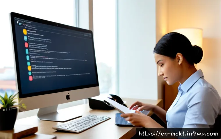 이메일 자동화로 전환율 높이기 - Photorealistic modern small-business office, confident marketing professional reviewing an organized...